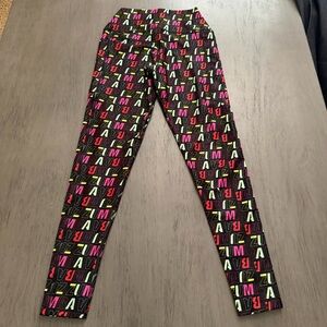 Colorful Letter Print Leggings